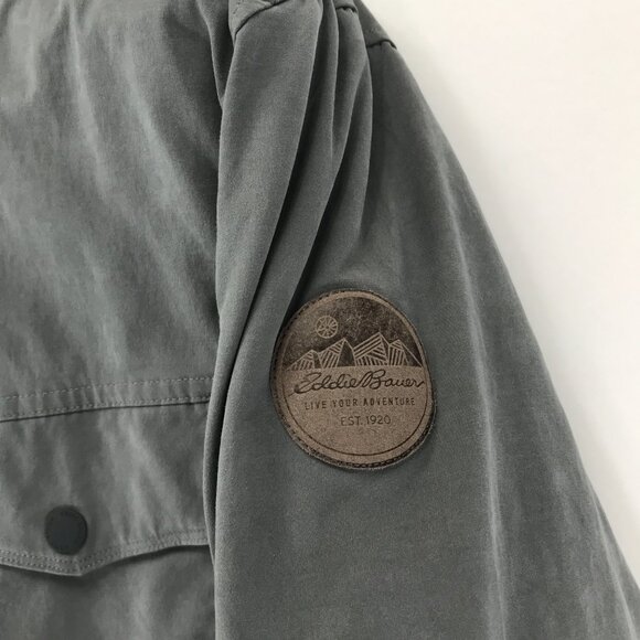 Eddie Bauer Voyager Fleece Lined Shirt Jacket Men's XXL Gray Shacket Outdoor - Picture 5 of 14